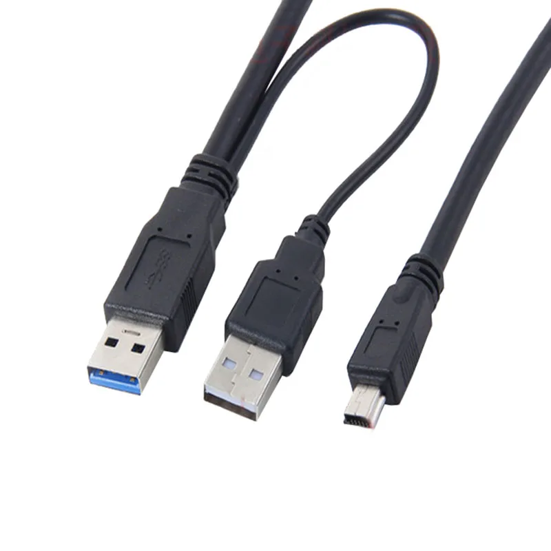 USB 3 0 блок питания Y кабель два A штекер к mini 10pin для внешнего жесткого диска|Кабели