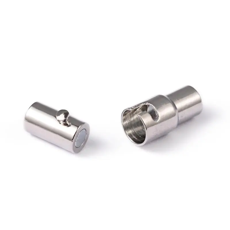 50Sets Column Brass Magnetic Screw Clasps Jewelry Findings 15x5mm Platinum/Silver/Golden Hole: 4mm | Украшения и аксессуары