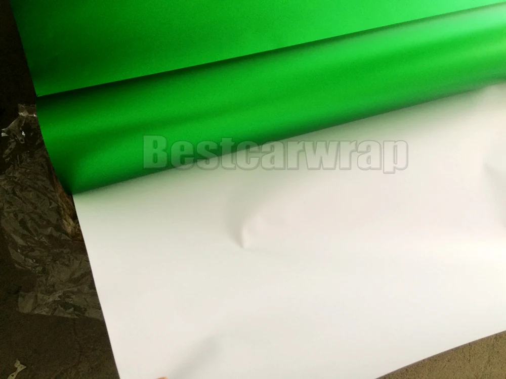 Матовая виниловая пленка для автомобиля PROT WRAP S сатиновая хромированная зеленая