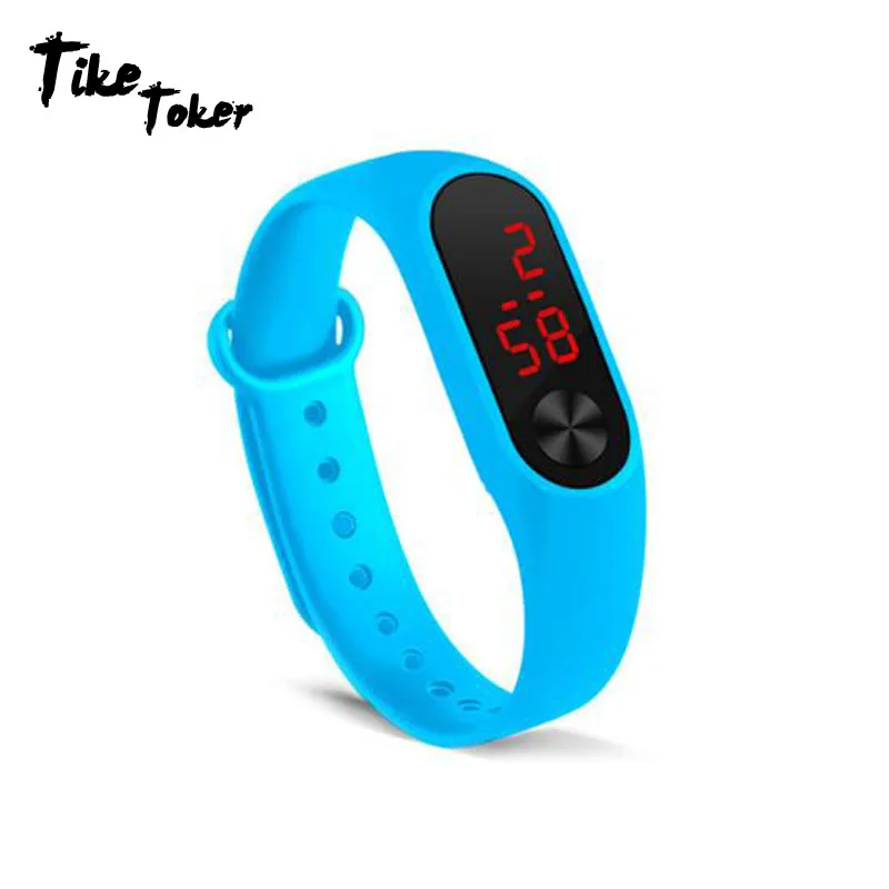 Light blue Спортивные мужские и женские цифровые часы-браслет мужские женские для фитнеса светодиодный браслет часы для мальчиков и девочек повседневные электронные часы Relogio Saati - Цвет: Light blue