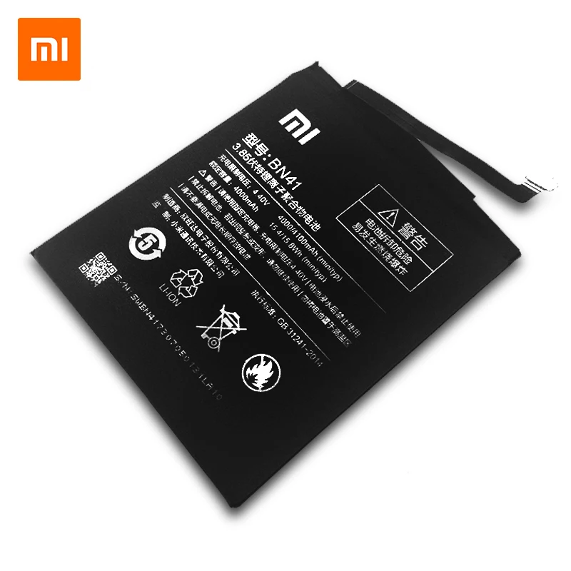 Xiao Mi Оригинальные аккумуляторы для мобильных телефонов BN41 Xiaomi Redmi Note 4 Hongmi Note4