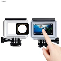 touch screen waterproof case underwater 35m diving protective shell housing for xiaomi yi 4k 2 ii action camera accessories