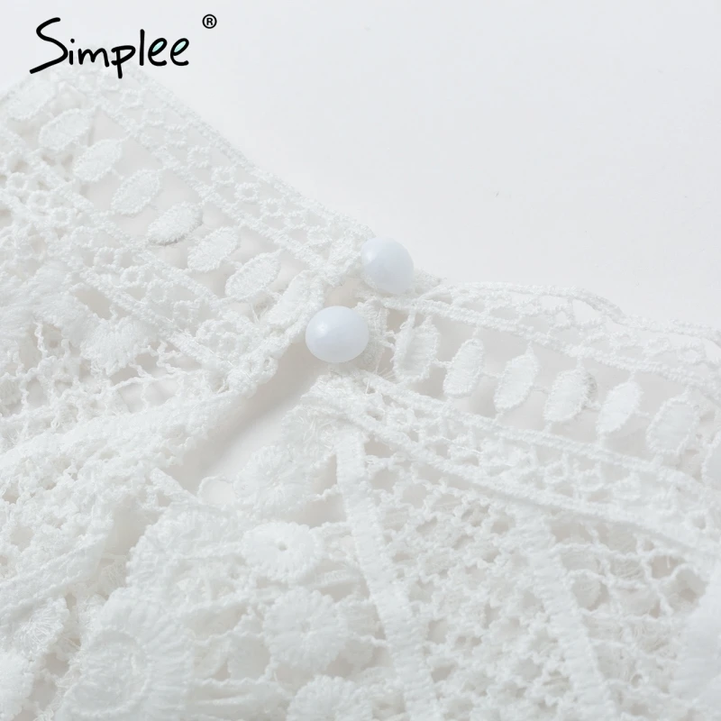 Женское осенне зимнее женское платье Simplee с круглым вырезом кружевное элегантное