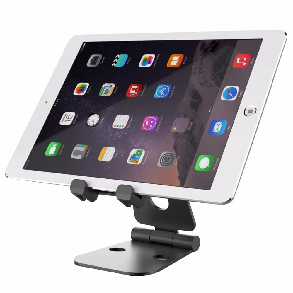 

HAWEEL Universal Aluminum Alloy Foldable Adjustable Holder Stand for iPad, Samsung, Lenovo, Sony, and other Tablet