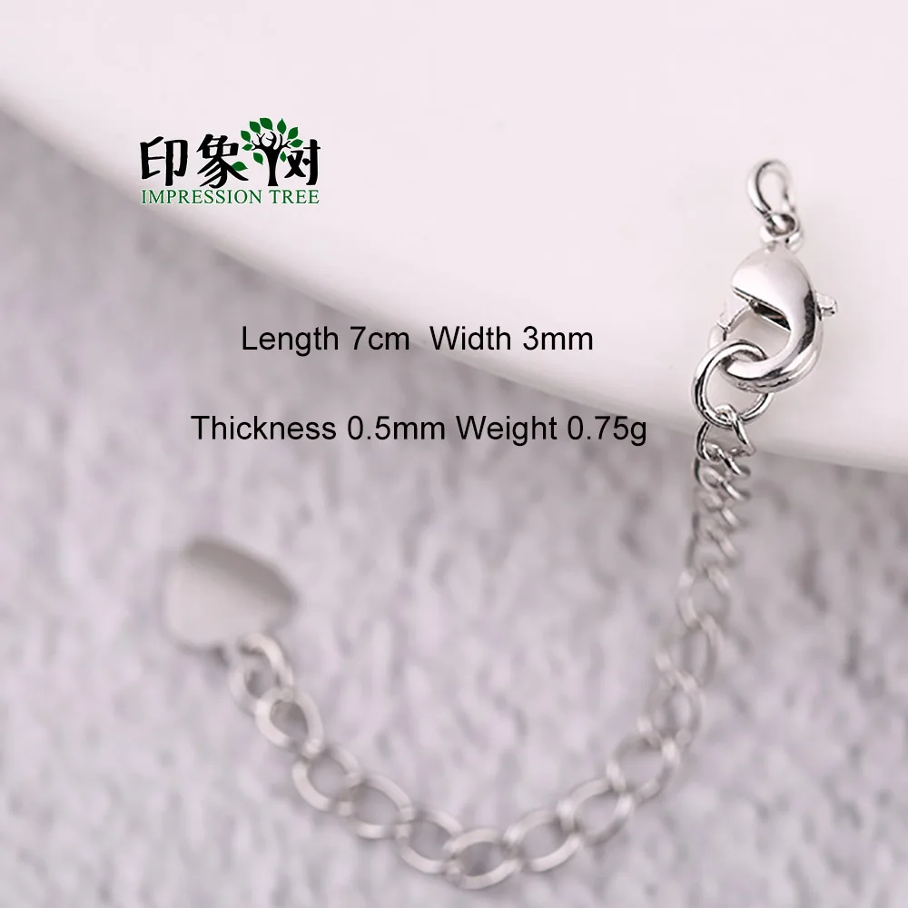 Round Silver 10pcs Удлиненные цепочки с карабином и сердечком, 10 шт./партия, 70 мм, цепочки висячие для ожерелий и браслетов, фурнитура для самостоятельного изготовления ювелирных украшений, модель 27082 - Цвет: Round Silver 10pcs