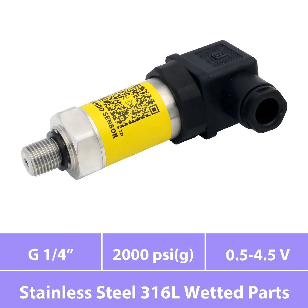 От 0 до 2000psi 5 4 в датчики давления В питания резьба G1 0.5% точность нержавеющая сталь