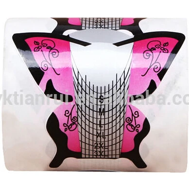 

Быстрая продажа!! Бабочка Профессиональный 300 шт. дизайн ногтей советы руководство Французский акриловый УФ-гель удлинитель формы стикер DIY ...