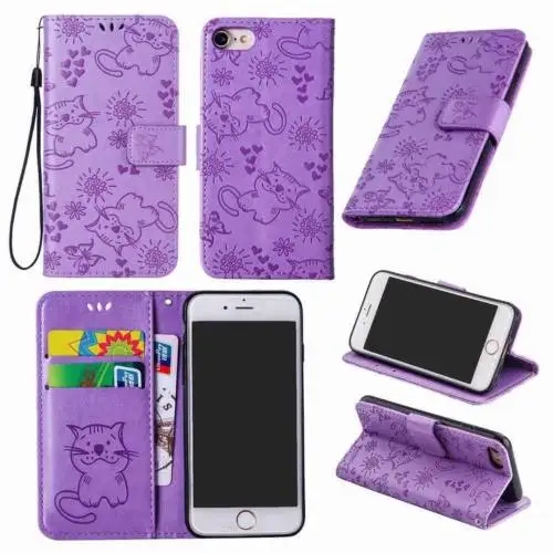 For Samsung Galaxy Note 8 A8 A5 A7 2018 S9 Plus J2 Pro J330 J310 Phone Case Cute Cartoon Wallet Leather Flip Stand Cover | Мобильные