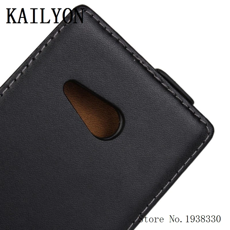 Роскошный Вертикальный флип чехол KAILYON из натуральной кожи для Nokia Lumia 730 735 ретро