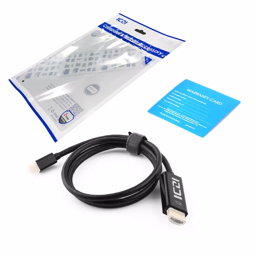 ICZI 1080P 60 Гц 1 м 8 3 Мини DP к HDMI кабель Thunderbolt позолоченный адаптер для Macbook Pro Air