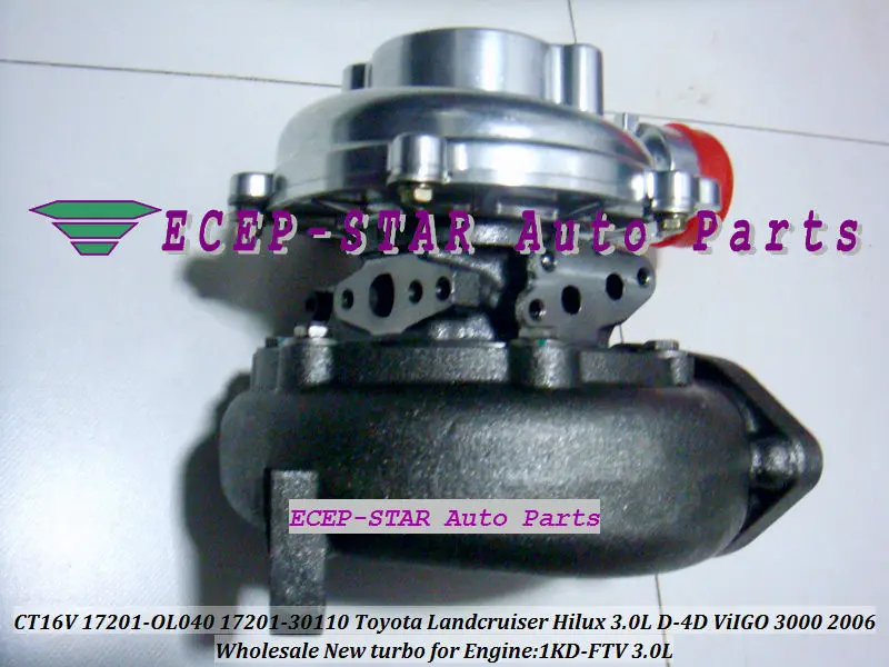 Бесплатная доставка CT16V 17201-OL040 17201-30110 турбо без привода для TOYOTA Landcruiser Hilux SW4 D4D 05-