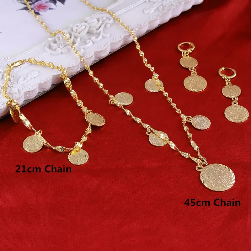 Gold Allah Coin Set Wholesale Religious Female Color Muslim Jewelry For Women Gift | Украшения и аксессуары