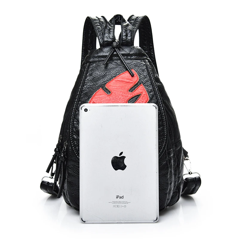 HENGJIALI 2017 Women Backpacks Washed PU Leather Softback Embossing Interior Compartment Packbacks Bags For Teenage Girls | Багаж и сумки