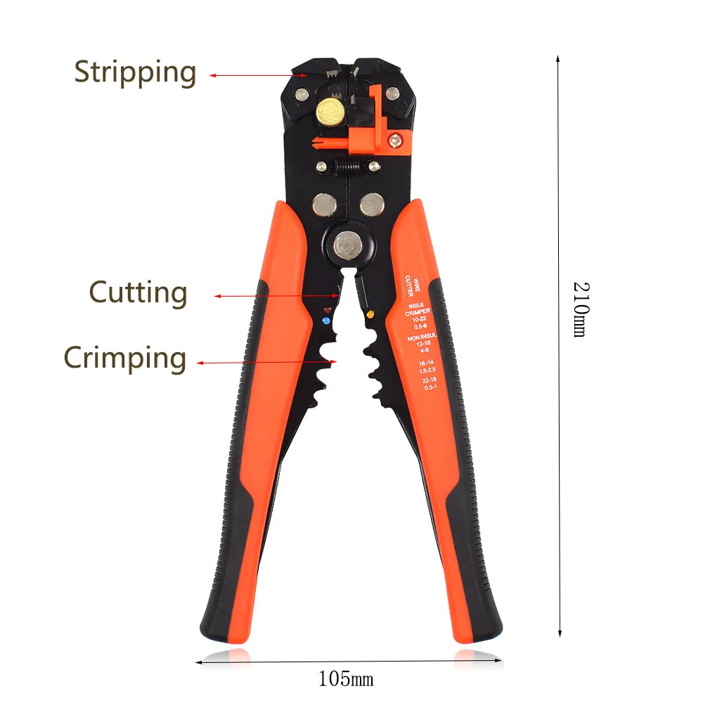 Toolour саморегулирующиеся изоляционные плоскогубцы для зачистки проводов