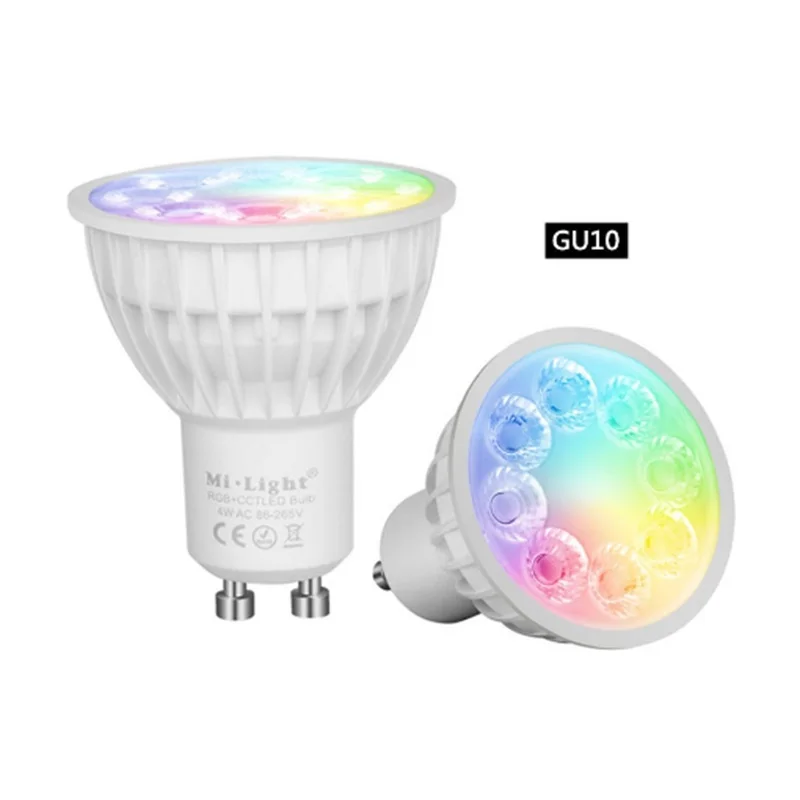 Ми свет затемнения светодиодный лампы GU10 4 Вт RGB CCT светодиодный лампы декоративная подсветка для дома+ FUT092 2,4G RF светодиодный интеллигентая(ый) Пульт дистанционного управления Управление