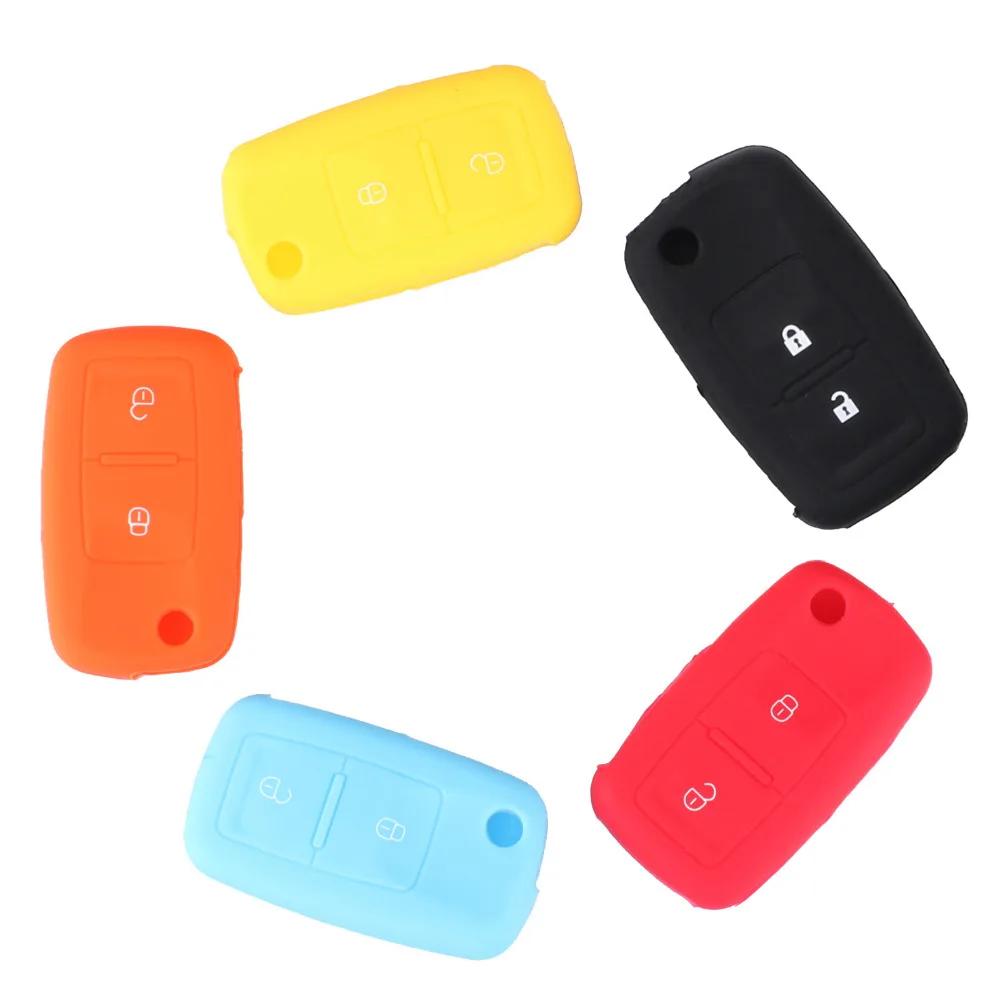 Силиконовый чехол + 2 кнопки Автомобильный Дистанционный квадратный флип-чехол
