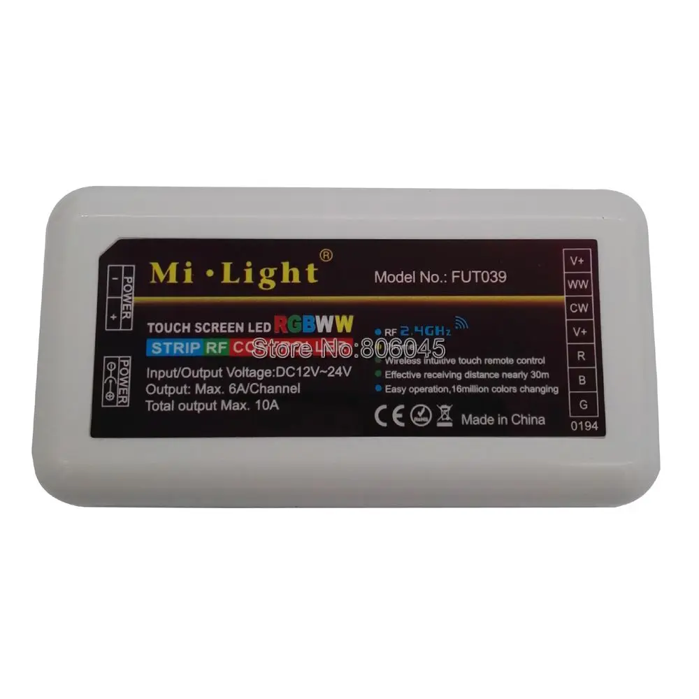 FUT039 DC12 24V 2 4G 4 зонный беспроводной RGB + CCT светодиодный контроллер диммер Wi Fi