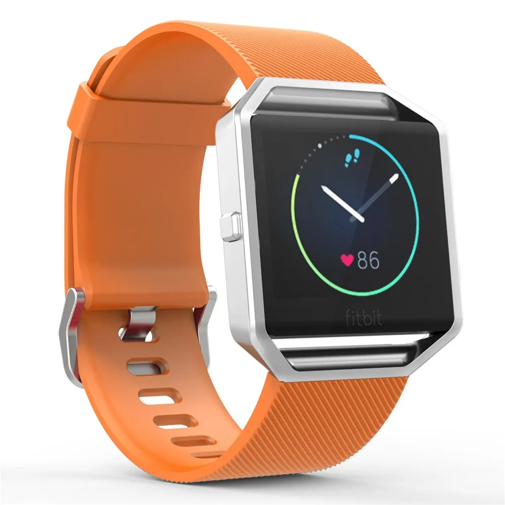 Orange Мягкий силиконовый ремешок TORQUILA для Fitbit Blaze, Смарт-часы для фитнеса, регулируемый дышащий сменный светильник, спортивный ремешок - Цвет ремешка: Orange