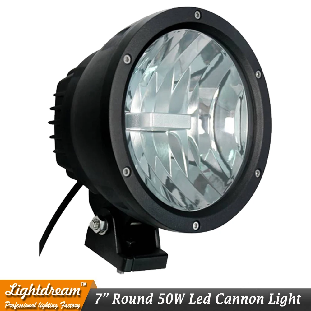 Внедорожное освещение 9888545 Cannon Black 6 7 дюйма 50 Вт узкое светодиодное точечное 12 В 24