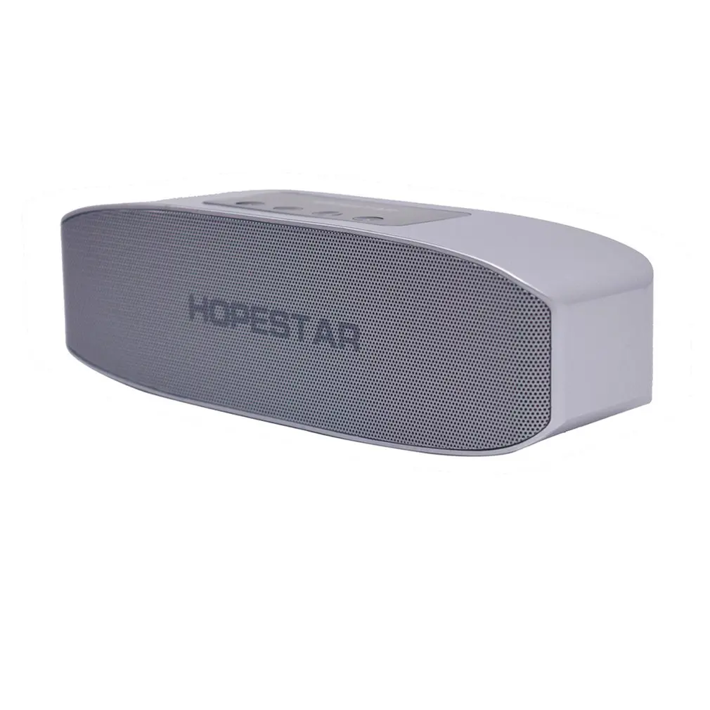silver HOPESTAR H11 Динамик FM радио Беспроводной громкий Динамик стерео звук MP3 музыкальный плеер Поддержка карты памяти мобильного Мощность - Цвет: silver