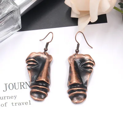 

Vintage Wacky Abstract Human Face Earrings For Women Wedding Jewelry Retro Fashion Special Dangle Pendant Drop Earring