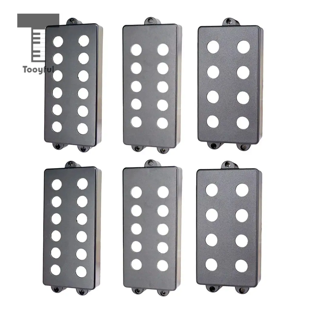 Tooyful 2 шт. черный пластиковый чехол для захвата Humbucking открытая двойная катушка 4 6