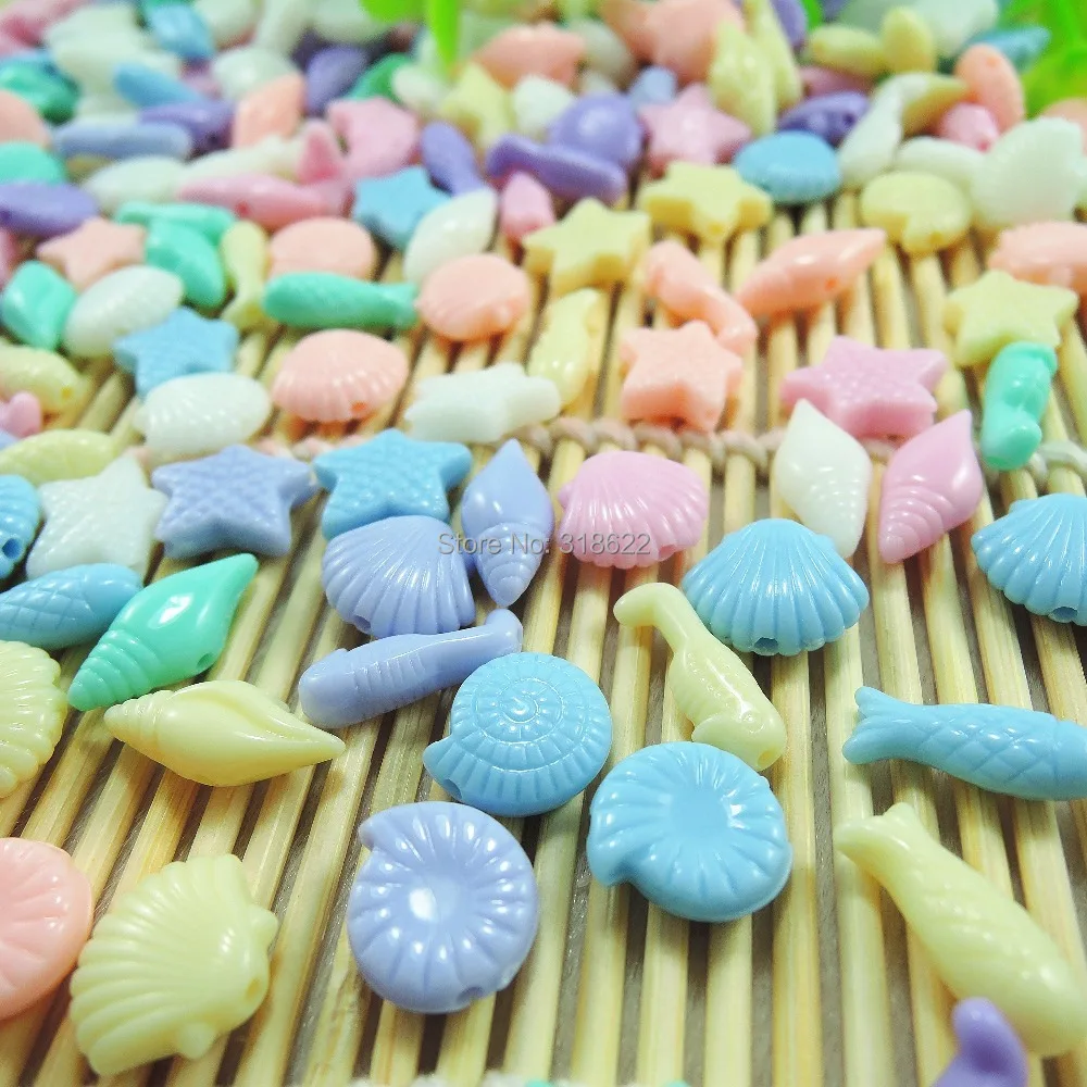 Горячие новые смешанные модели разных цветов бисера океан серии акриловые