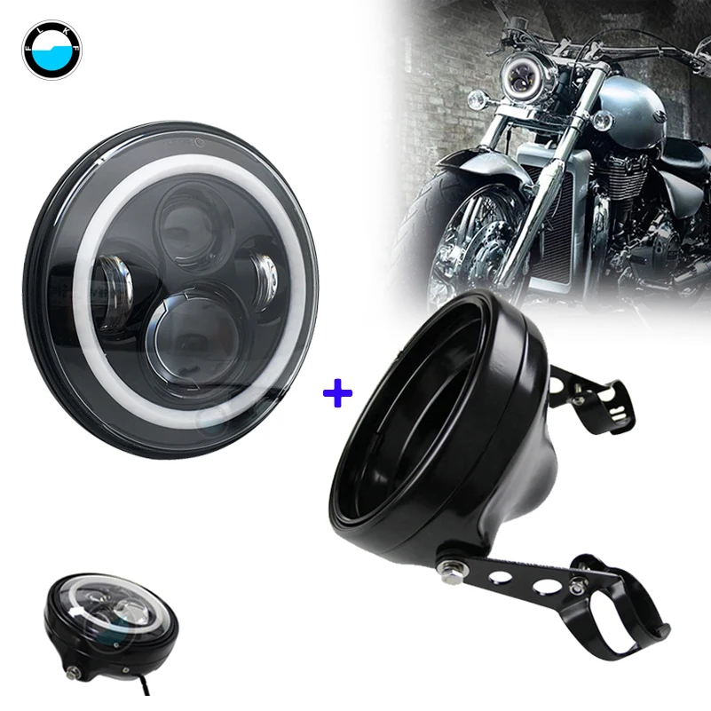Новинка 7 дюймовый мотоциклетный проектор светодиодная лампа ближнего/дальнего
