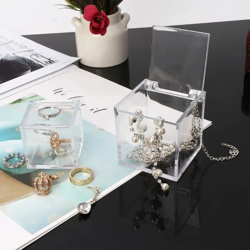Прозрачная акриловая коробка для хранения с 5-сторонним дисплеем чехол