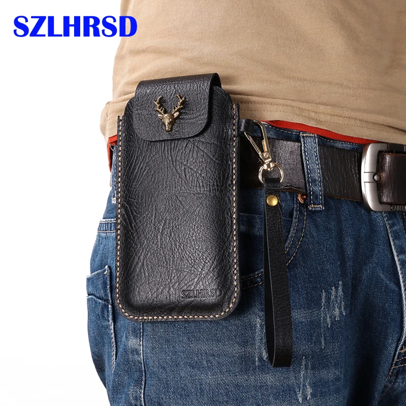 for Xiaomi Redmi Note 5A Belt Clip Holster Case Cover Mi 6 Genuine Leather Waist Bag | Мобильные телефоны и аксессуары
