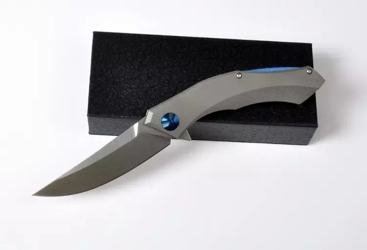 Одежда высшего качества карман Ножи D2 лезвие складной TC4 Титан ручка Открытый