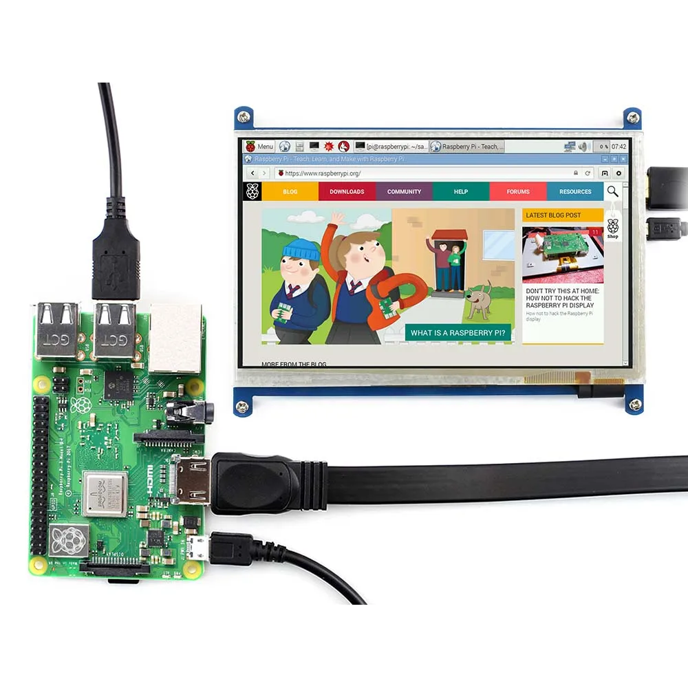 7-дюймовый HDMI LCD (B) 800*480 емкостный сенсорный экран интерфейс для Raspberry Pi поддержка