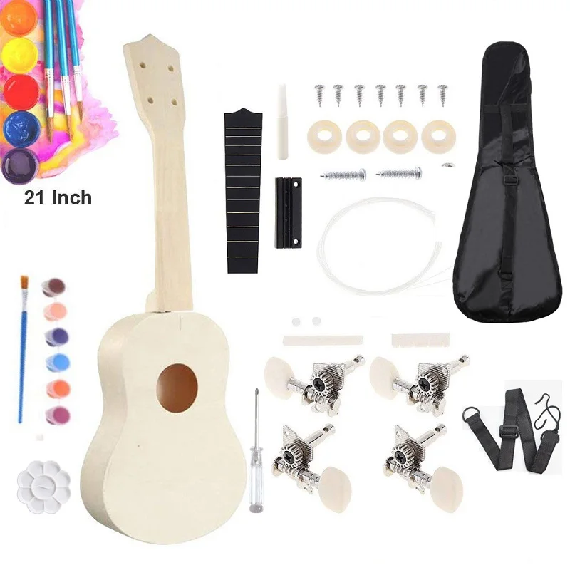 Укулеле для сборки сделай сам маленькая гитара ручной работы граффити