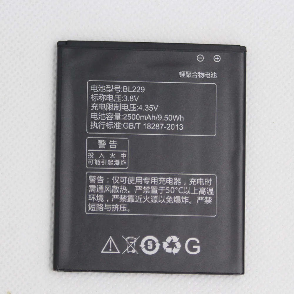 ISUNOO 5 шт./лот 2500 мАч 3 8 в BL229 литий ионный аккумулятор для Lenovo A8 A808T A806