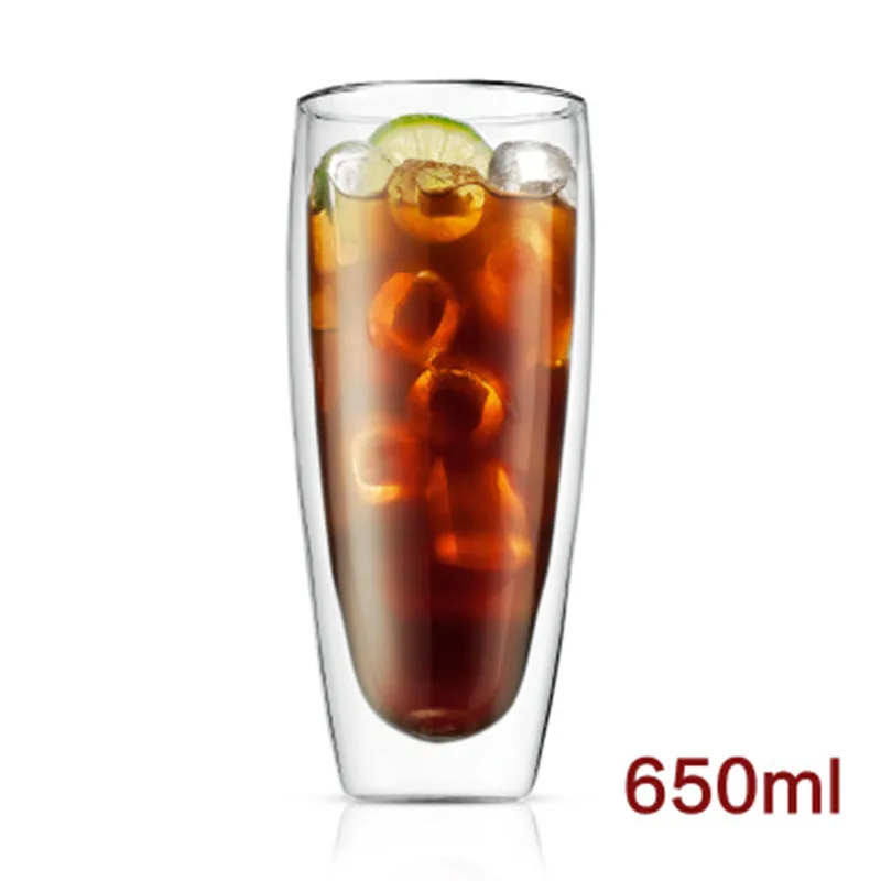 Термостойкая стеклянная чашка с двойными стенками стандартный набор чашек