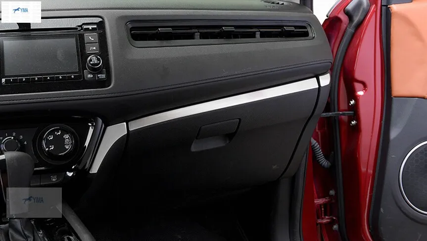 Yimaautotrim центральный контроль приборной панели комплект обшивки Подходит для Honda HRV HR-V Vezel- нержавеющая сталь