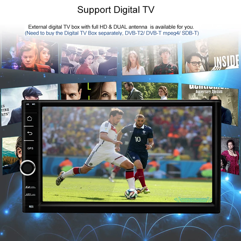 Junsun 7 &quot2 Din 2G Автомобильный dvd плеер Android мультимедийный игровой универсальный