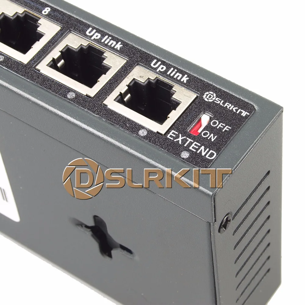 DSLRKIT 250M 10 портов 8 PoE коммутатор Инжектор Power Over Ethernet без адаптера питания|power