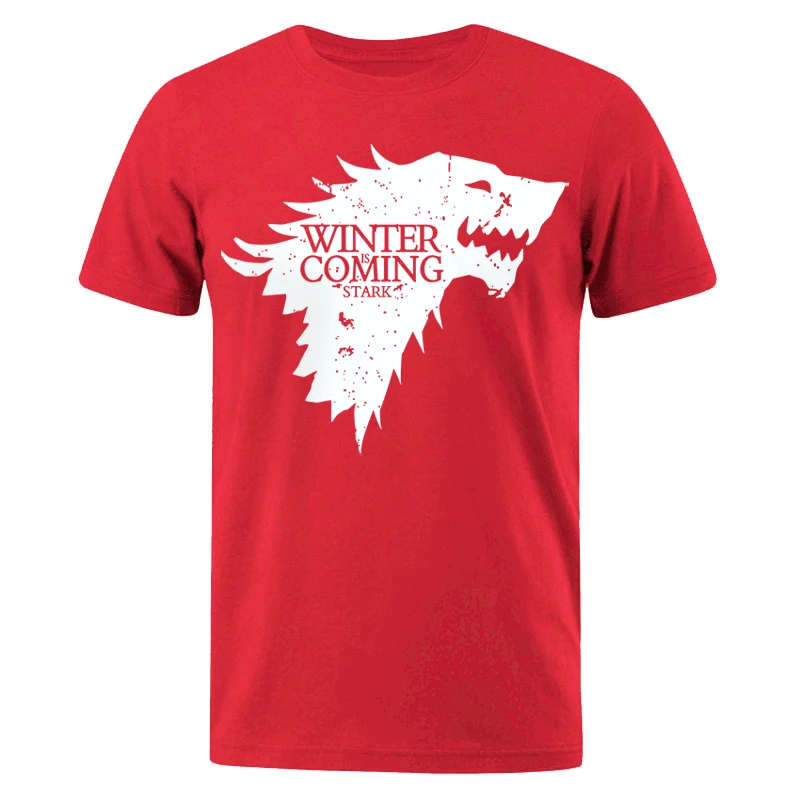red 5 Новинка, Мужская футболка Stark, топы Winter Is Comming, Мужская футболка, Игра престолов, мужские футболки, повседневная мужская футболка, топ, летние футболки - Цвет: red 5
