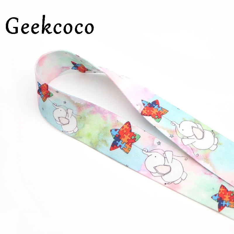 

Elephant cartoon keychains Accessories Safety Breakaway Mobile Phone USB ID Badge Holder Keys Straps Neck lanyard Camera J0257