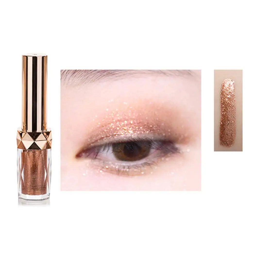 Тени для век коричневые свечение искры Водонепроницаемый Shimmer жемчужный вода 19 3