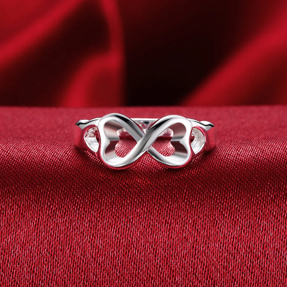 EPICFEAT Романтический Ближе Сердца Серебряные Кольца для Женщин Модный