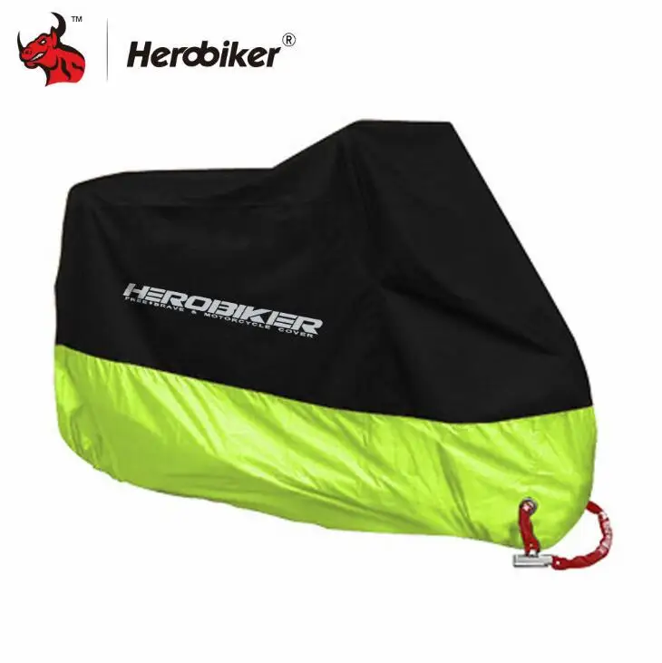 Herobiker мотоцикл четыре сезона Водонепроницаемый/пыленепроницаемый/УФ защитный для наружного внутреннего мотороллера мотоцикл Дождевик M-XXXXL - Цвет: 1