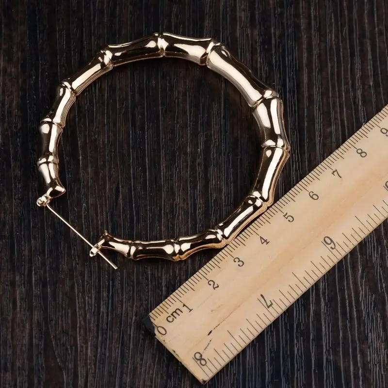 Женские серьги кольца GEREIT в стиле панк с серебряными золотыми пластинами