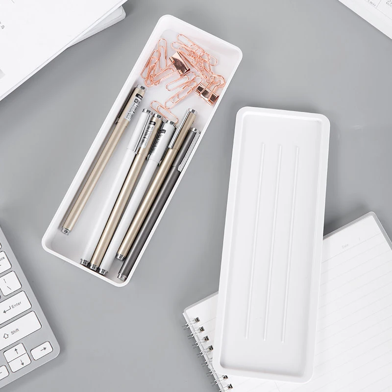 

Desktop Multifunction Storage Box Large Capacity Simple Pencil Case School Pencil Box Student Office Supplies 8908