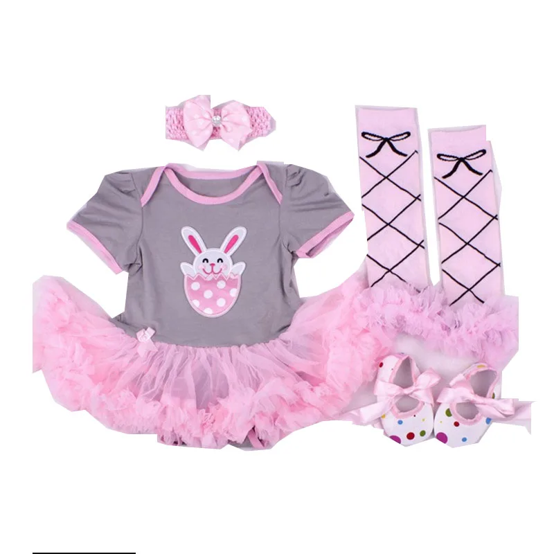 Одежда для маленьких девочек забавное детское платье комплект из 4 предметов с