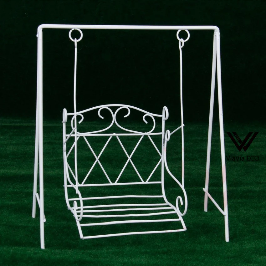 OMoToys детский кукольный домик металлическое качающееся кресло качалка белого