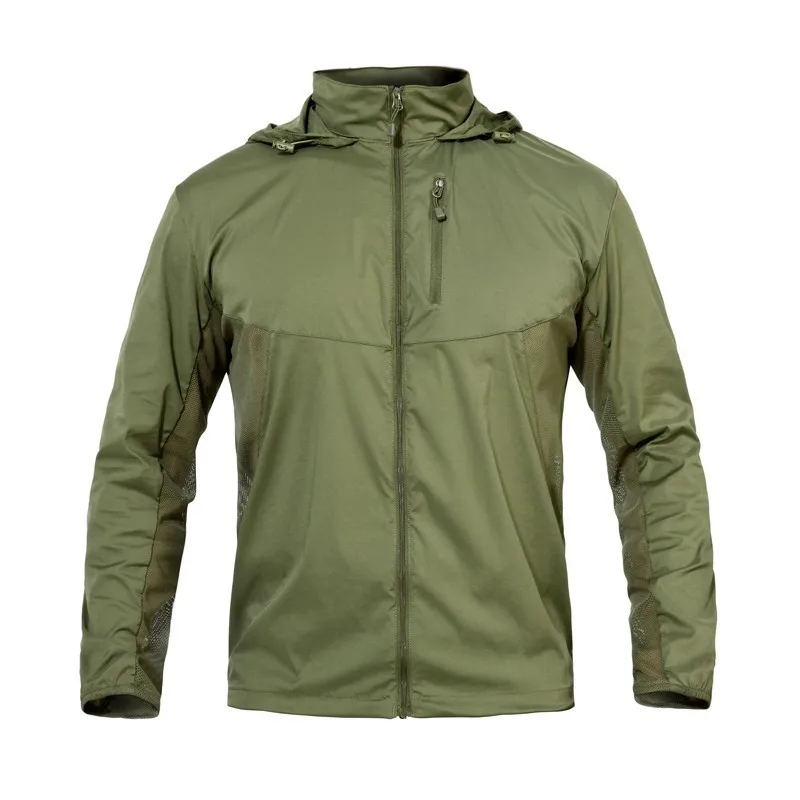 Army Green Наружные Легкие военные тактические походные куртки для рыбалки мужские водонепроницаемые эластичные куртки с капюшоном дышащая верхняя одежда - Цвет: Army Green