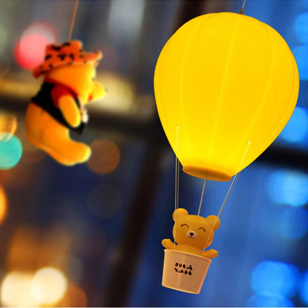 Energy Saving LED lamp Novelty Hot Air Balloon LED Cute Baby Kids Night Light Lamp 3 Mode Dimmable PVC