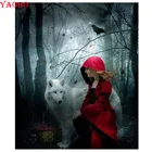 DIY 5D квадратная круглая дрель Алмазная картина девочка и волк вышивка крестиком ремесло мозаика Алмазная вышивка росписи украшения дома